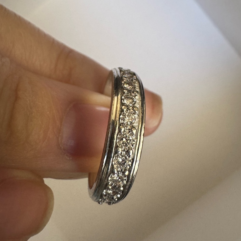 Silver Lab Grown Diamond Ring